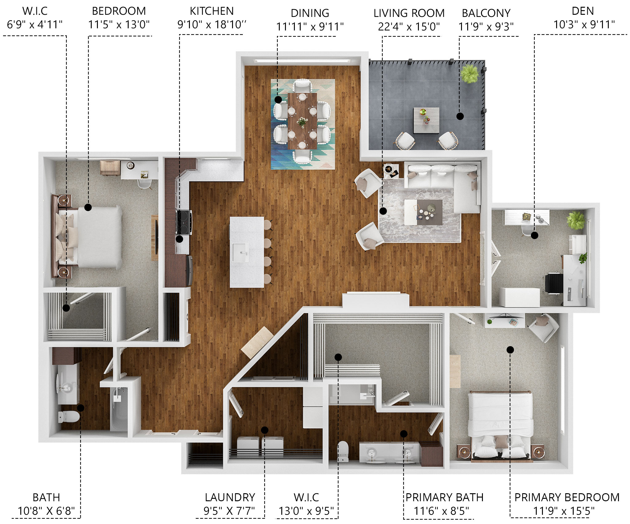 Staged Top Down Mesa Layout