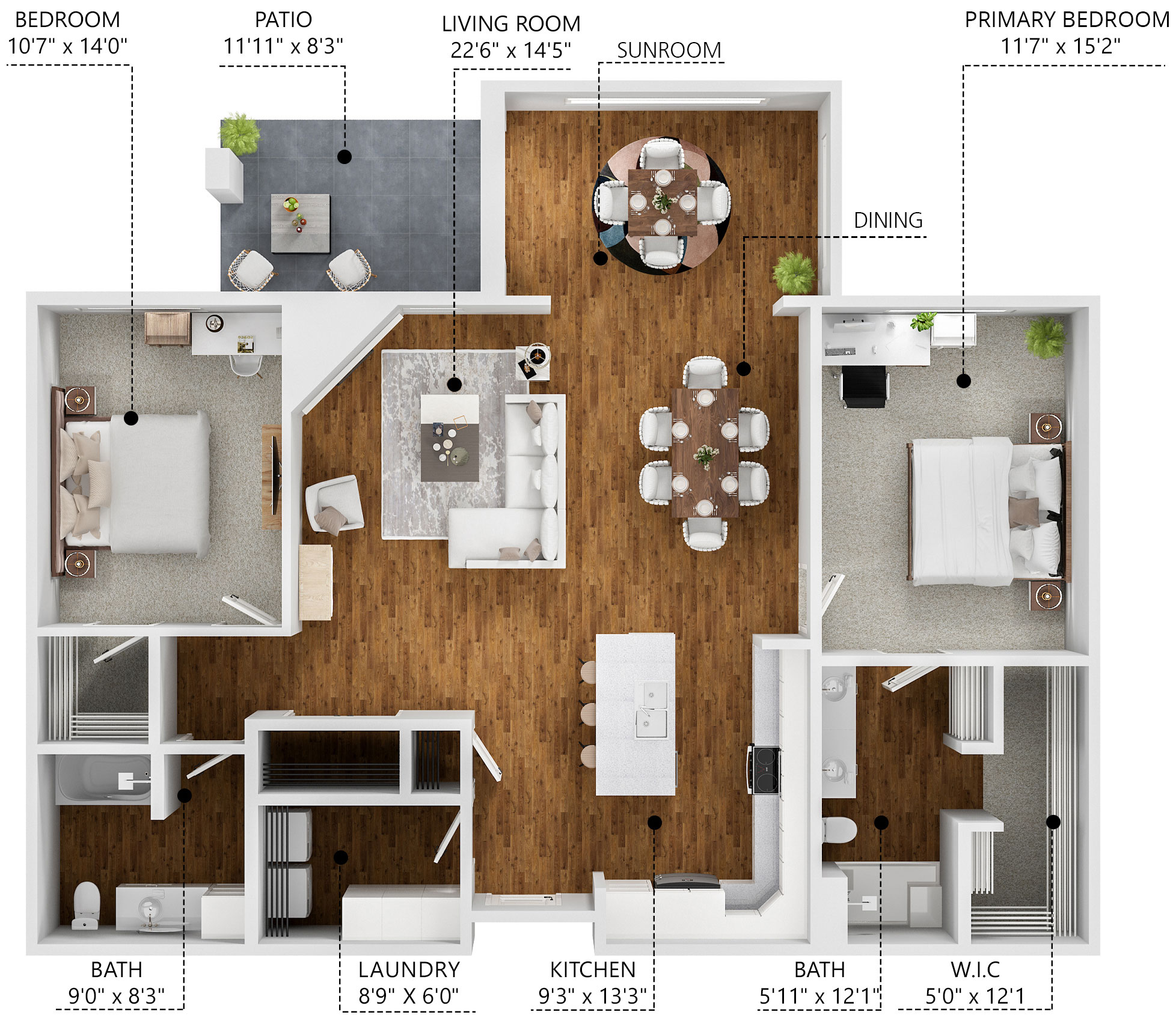 Staged Top Down Aspen Layout