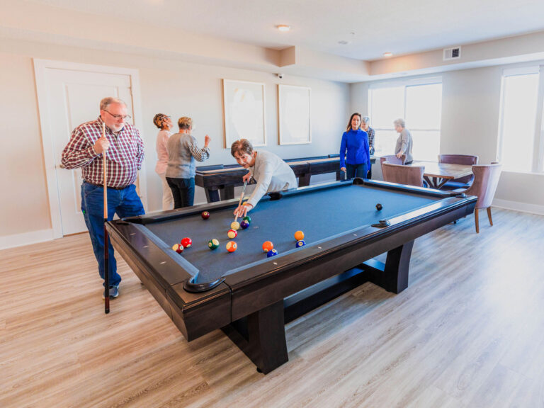 Aventura amenity space - Game room where homeowners gather